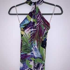 2B BEBE Tropical Keyhole Top